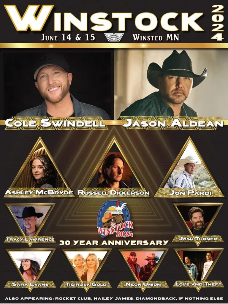 Winstock Country Music Festival Cole Swindell, Ashley McBryde, Jason
